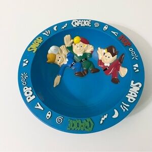 Vintage Rice Krispies Cereal Bowl Embossed Snap Crackle Pop 1994